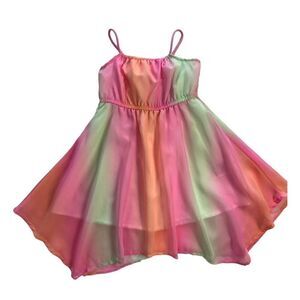 H&M Girl’s 2T Asymmetric Chiffon Strappy MIDI Dress